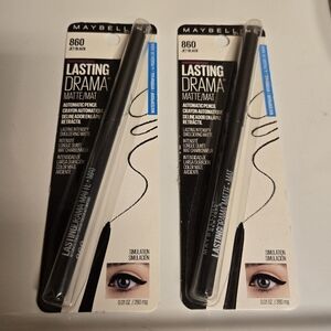 Maybelline N.Y Lasting Drama Matte Eyeliner In Jet Black #860 Set Of 2